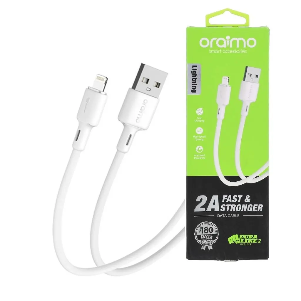 Cable USB A a Lightning Oraimo 1mt OCD-L53 Blanco