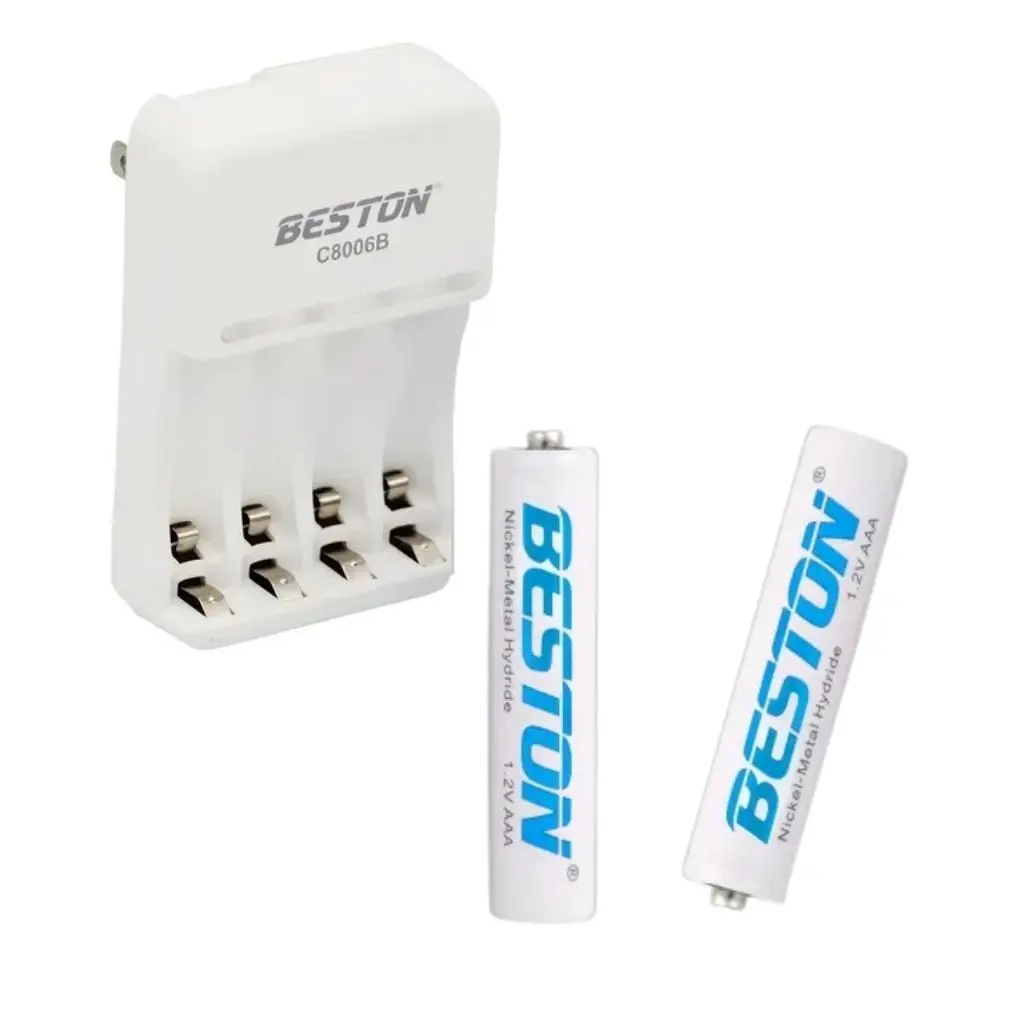 Cargador Baterías Recargables Beston BST-C8006B AAA*2