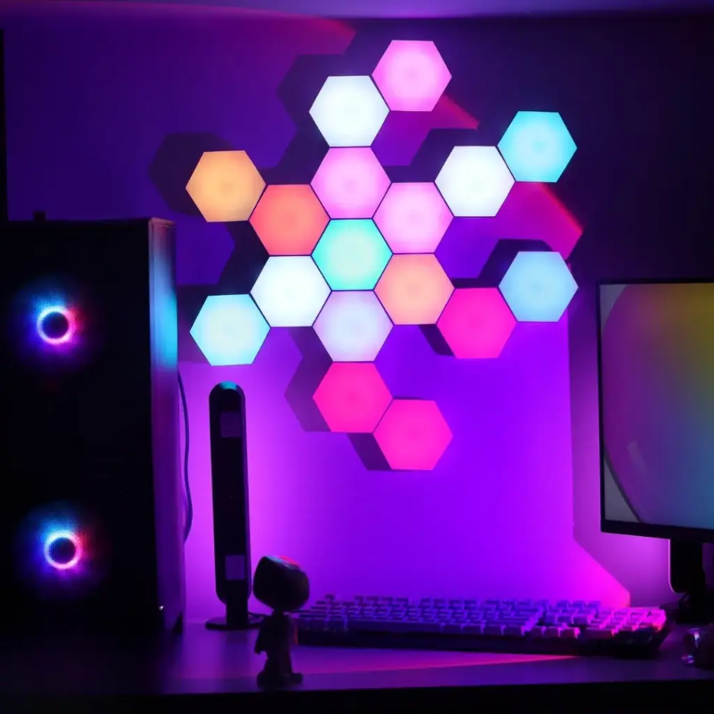 Paneles RGB Hexagonales Touch X6