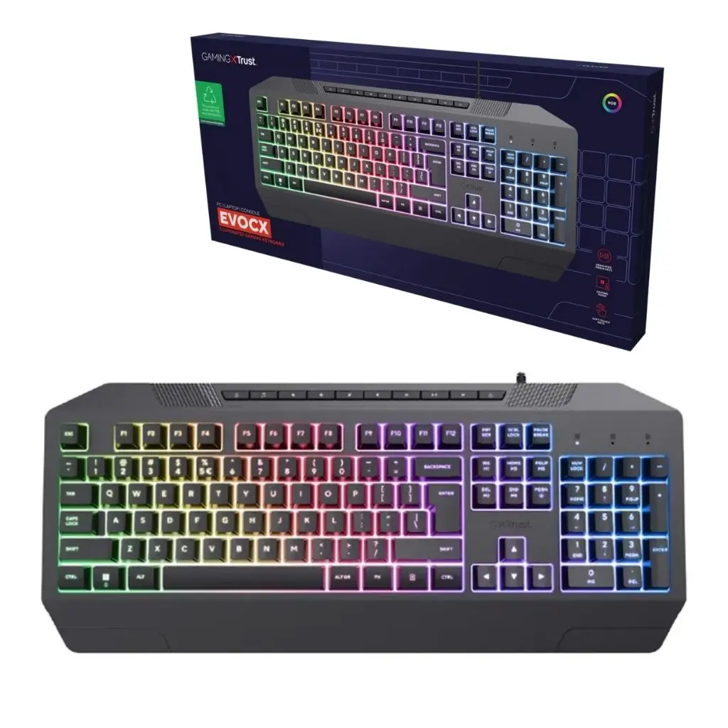 Teclado Retroiluminado USB Trust GXT 836 Evocx