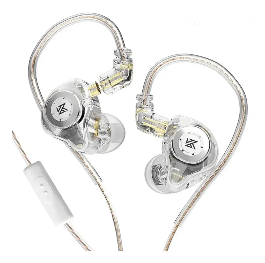 Auriculares In-Ear Gamer KZ EDX Pro Con Micrófono Blancos