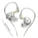 Auriculares In-Ear Gamer KZ EDX Pro Con Micrófono Blancos