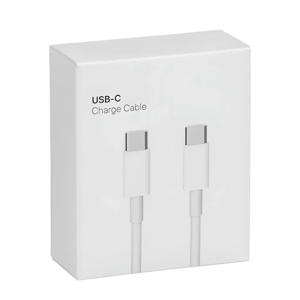 Cable Para Cargador Macbook Tipo C Usb a Usb c 2M Blanco