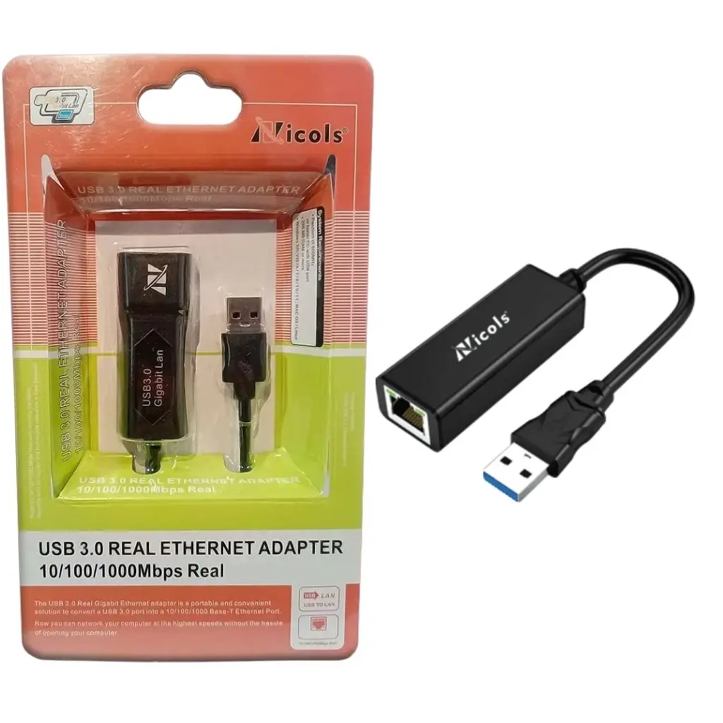 Tarjeta de Red Usb A Ethernet 3.0 Gigabit Rj 45 