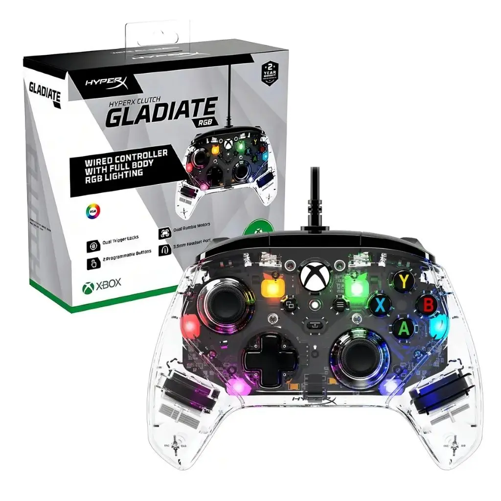 Control Hyperx Clutch Gladiate Rgb Color Transparente
