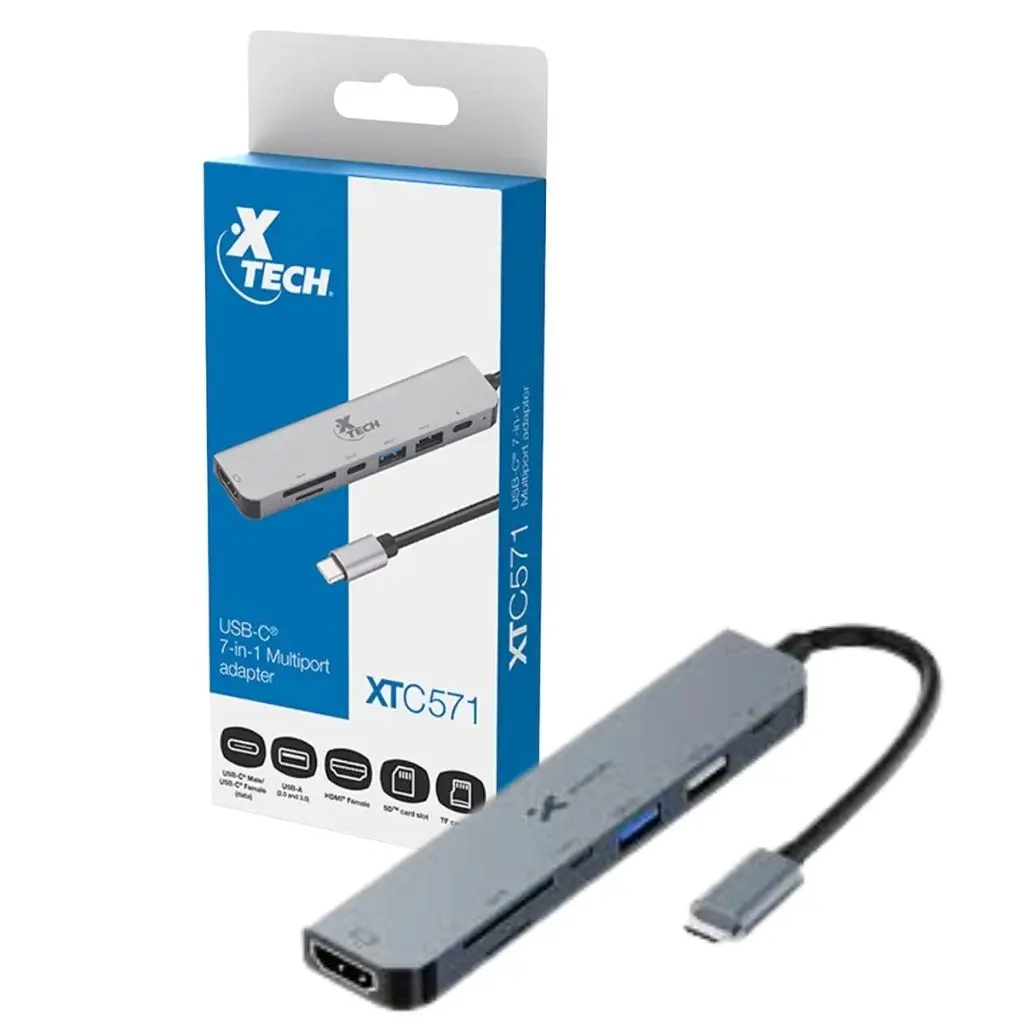 Multipuertos Usb C 7 en 1 Xtech XTC - 571