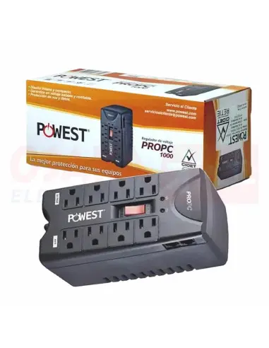 Regulador De Voltaje Powest 600w / 8 Puertos