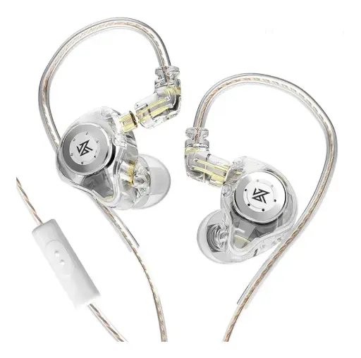 Auriculares In-Ear Gamer KZ EDX Pro Con Micrófono Blancos