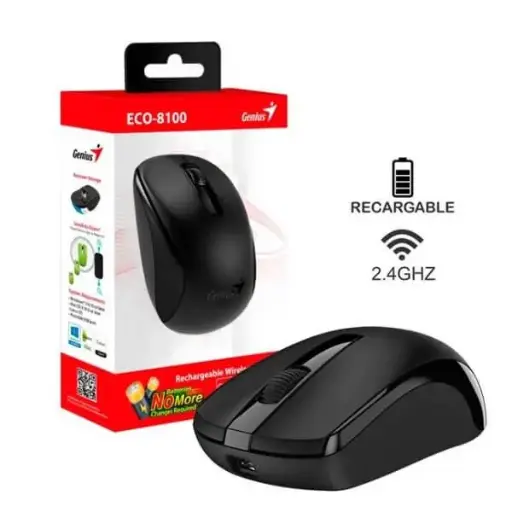 Mouse Genius Inalámbrico ECO-8100 Recargable