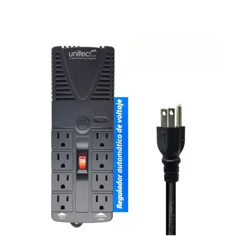 Regulador De Voltaje Unitec U1200 / 8 Puertos