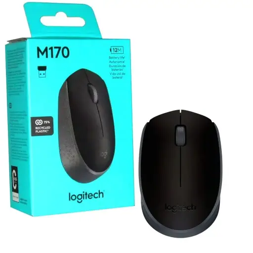 Mouse Logitech Inalámbrico M170 Negro