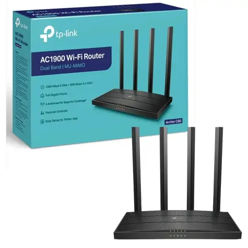 Router Inalámbrico TPLink AC 1900 DualBand Mu - MIMO Archer C80