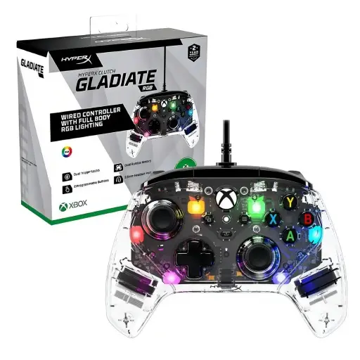 Control Hyperx Clutch Gladiate Rgb Color Transparente